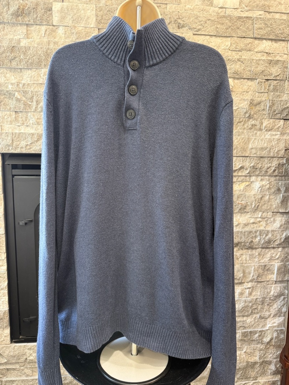 Men's Banana Republic Button Mock Neck Sweater